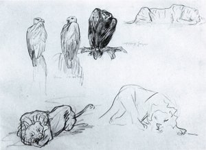 Sea Eagle and Lions by Franz Marc